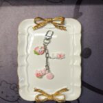 Rosy Bunny Charm Keychain