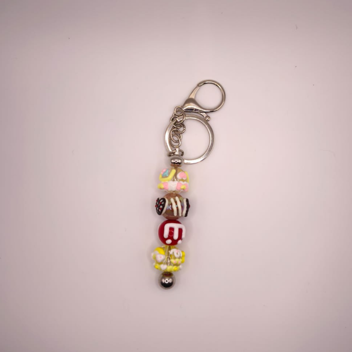 Schlüsselanhänger Polymer Clay Süßigkeiten-Perlen