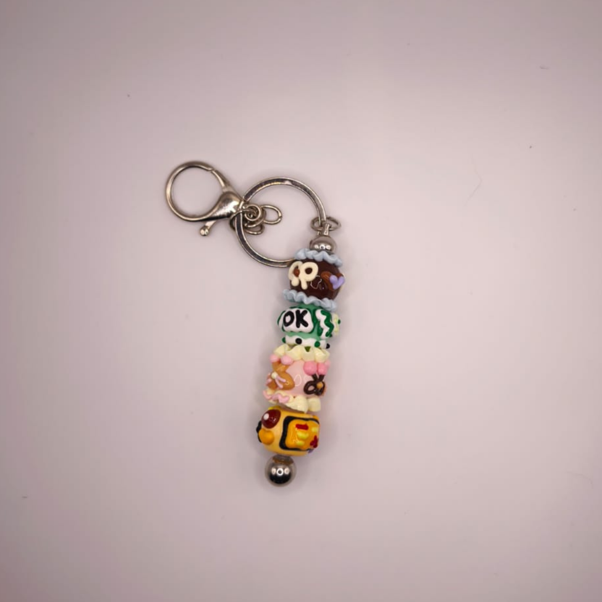 Schlüsselanhänger Polymer Clay Bunt – Mexikanisches Motiv