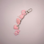 Schlüsselanhänger Polymer Clay Rosa-Pink Motiv