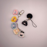 Schlüsselanhänger Polymer Clay Schwarzes Thema