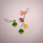 Schlüsselanhänger Polymer Clay Grüne Motive