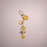 Schlüsselanhänger Polymer Clay Tier-Charms – Gelb Panda