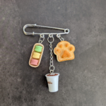 Kaffee Kawaii Sicherheitsnadel Brosche