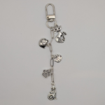 Schlüsselanhänger Katzen-Charms Silber