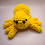 Gehäkelte Spinne Amigurumi – Gelb 🕷️💛