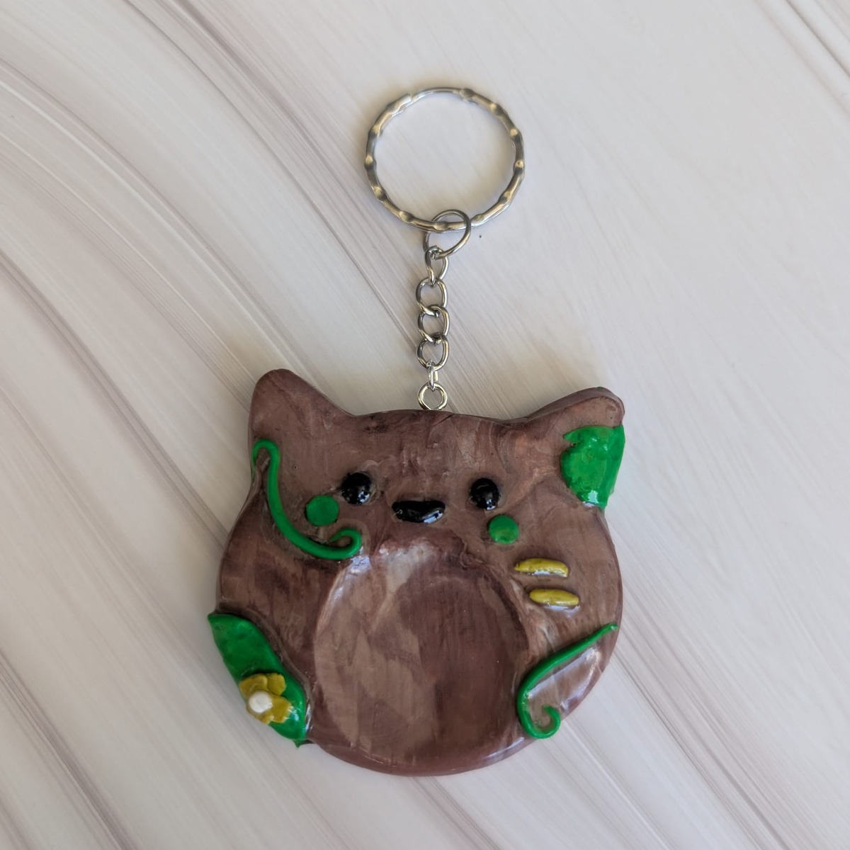Sorgenstein Schluesselanhänger Polymer Clay