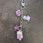 Violet Sparkle Charm Keychain