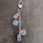 Pastel Cotton Candy Charm Keychain