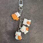 Pumpkin Bunny Charm Keychain