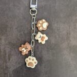 Honey Bear Paw Charm Keychain