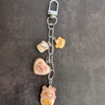 Caramel Bear Charm Keychain