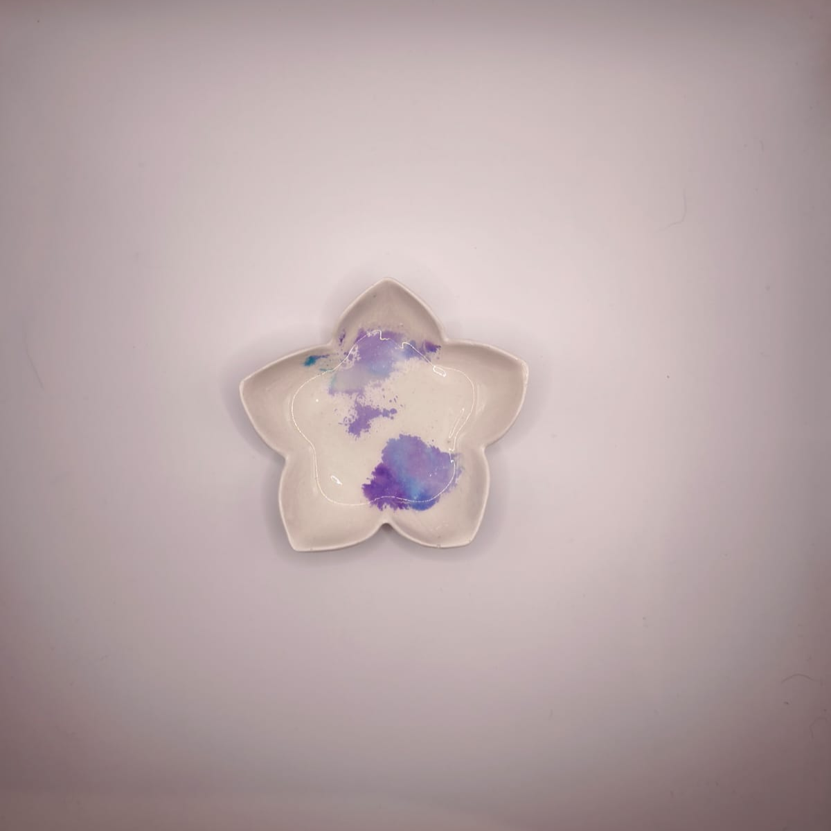 Gips Untersetzer Aquarell Lila sternförmig ⭐