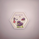 Gips Untersetzer Kawaii Pilze Hexagon 🍄
