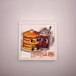 Gips Untersetzer Kawaii Frühstück