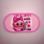 Gips Untersetzer Life is Sweet Muffin
