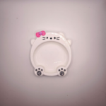 Gips Untersetzer Katze Ringschale weiß