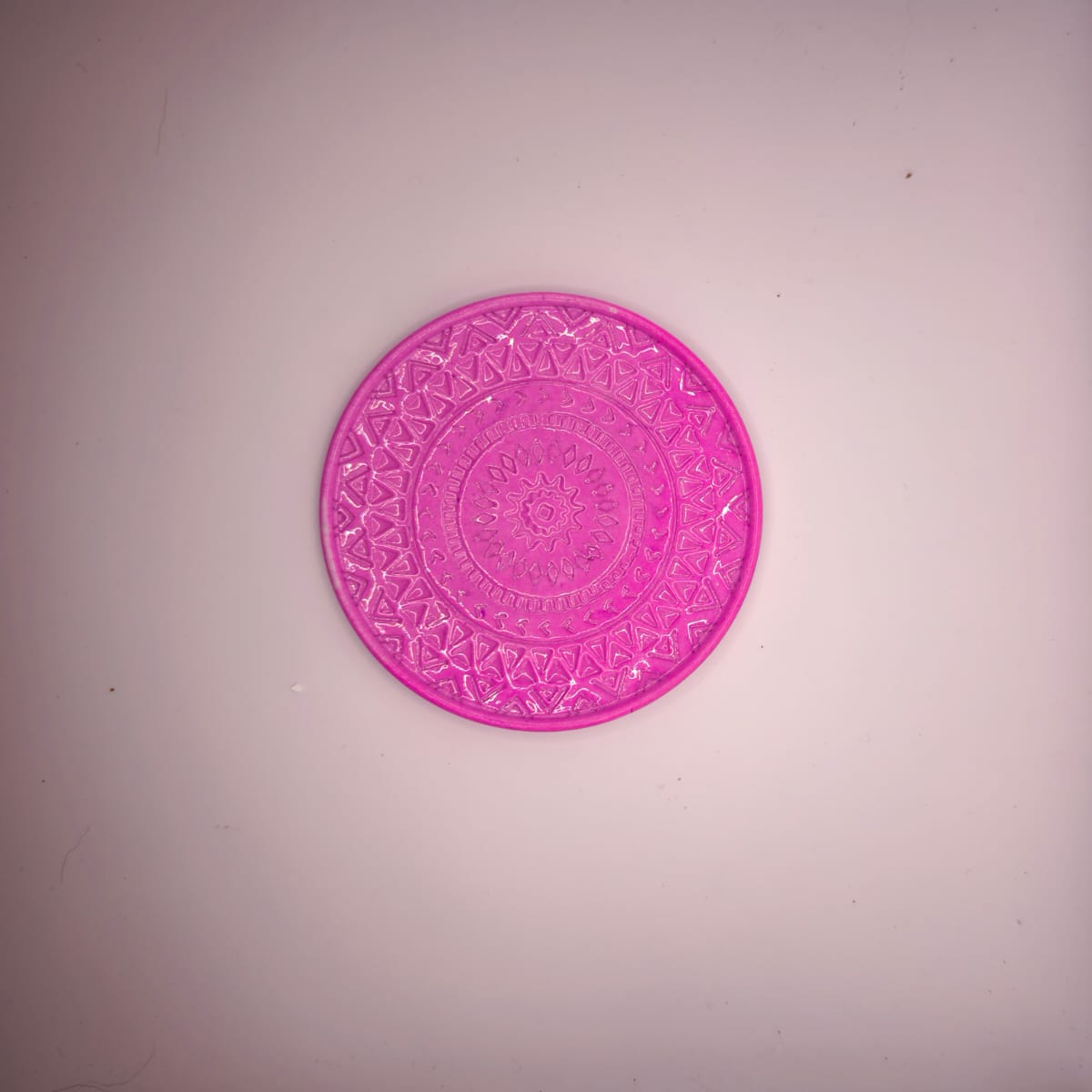 Gips Untersetzer Mandala Pink Magenta