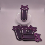 3D Druck Buchklammer Katze Lila 🐱