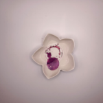 Gips Untersetzer Blütenform Lila Weinstimmung 🌸