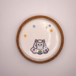 Gips Untersetzer Kawaii Katze UFO Sterne 🚀