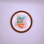 Gips Untersetzer Spruch „Heute ist ein Gute-Laune-Tag!“