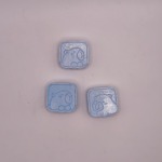 Gips Magnete Capybara 3er-Set Hellblau