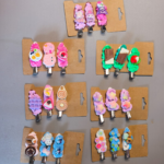 Haarklammern 3er-Set mit Resin-Figuren